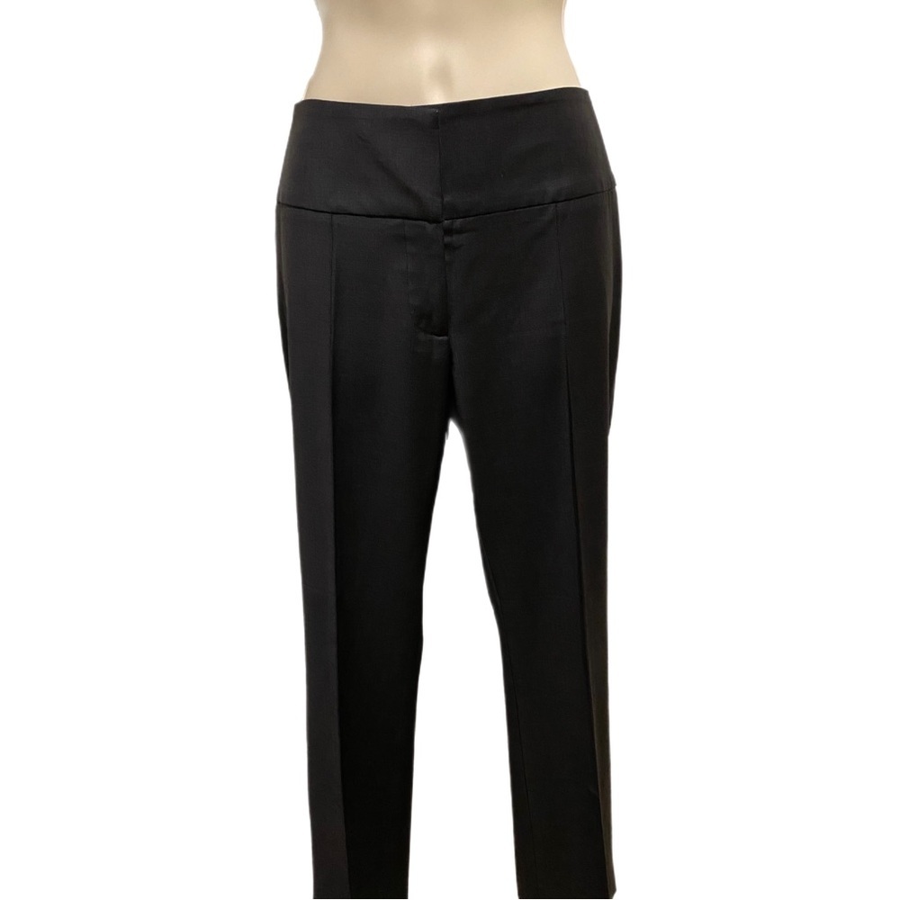 BEBE Office Pants, professional/formal/work, shiny fabric, dark gray, size 4